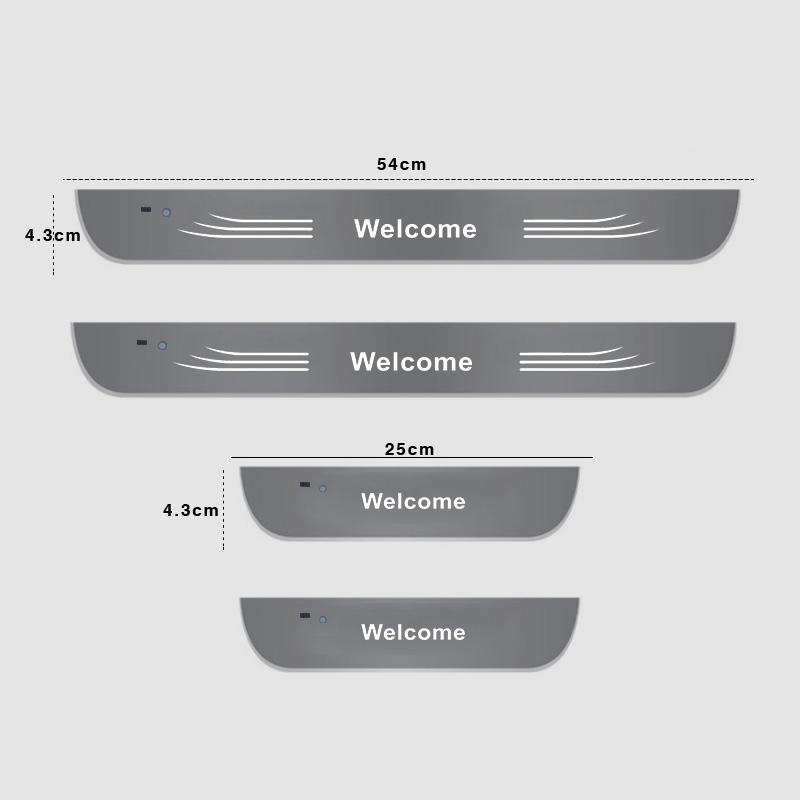 Индивидуальная подсветка двери автомобиля на пороге, лампа для проектора с логотипом, беспроводная светодиодная лампа питания USB, педаль приветствия, автомобильная накладка, педаль