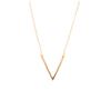 [R3482] - Gold Plated 'V' Gold Necklace - 20x20 Mm