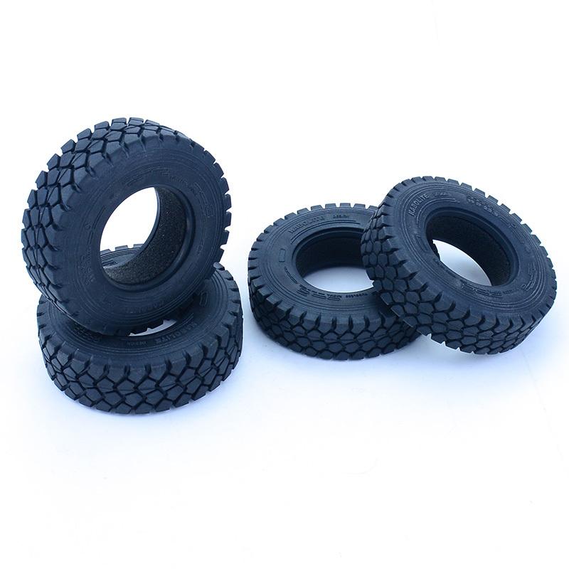 2pcs RC Dump Truck Simulation Rubber Tire 23/28mm Width Tyre for 1/14 Tamiya SCANIA 770S R620 VOLVO BENZ Arocs MAN TGX LESU Car