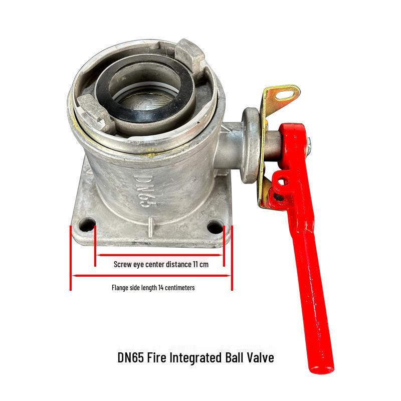 Fire Truck Water Inlet Ball Valve for Sprinkler and Tank Trucks, DN50/DN65