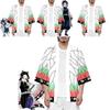 Уютный и дышащий косплей Demon Slayer Kimetsu No Yaiba Kochou Shinobu, свободный плащ хаори, топы