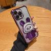 Гальваническая модель подходит для чехла для мобильного телефона iPhone17Promax милый Apple 16/15 кролик с блестками 14/7P мягкий XR