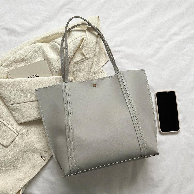 Textured Commuting Foreign Style Large Capacity 2024 Autumn Retro New Fashion Foreign Style Casual Shoulder Portable Tote Bag