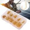 500Pcs Box High Carbon Steel Fishhooks Sharpened Barbed Circle Fishing Hooks Set 3 12 (#3)