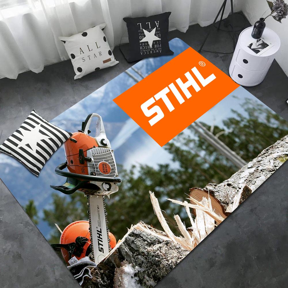 Коврик придверный с логотипом Stihl, Детская комната, Украшение спальни, Балкон, Противоскользящий коврик, Гостиная, Бытовые ковры