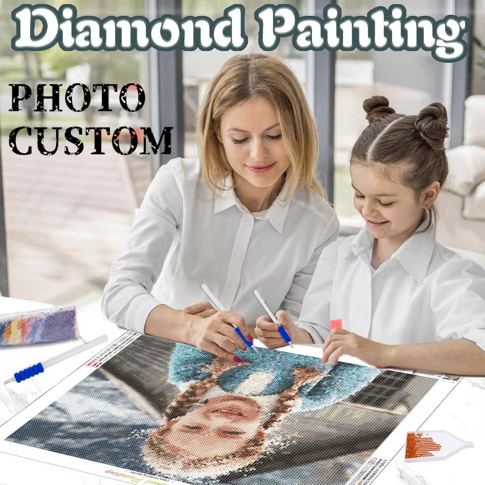 Фото на заказ алмазная живопись 5D DIY картина Стразы полная круглая алмазная вышивка продажа украшение дома