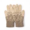 Чистый кашемир Осень и Зима Новые Мужские и Женские Контрастные Перчатки с Пальцами Снежинки Для Защиты от Холода и Теплые Вязаные Перчатки