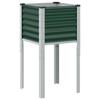 VidaXL Planter Green 45x45x88 Cm Steel, Outdoor Planter, Flower Box, Tomato Planter, Terrace Planter, Container 4008963