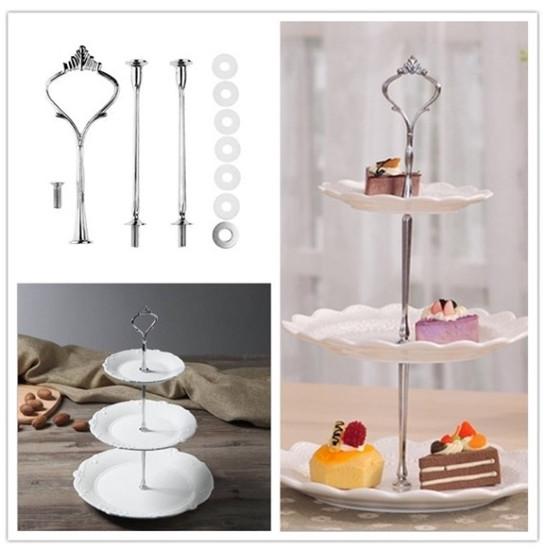 3-х уровневая подставка для фруктового торта, центральная ручка, фурнитура, стержень