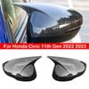 For Honda Civic 11th Gen   Rearview Side Mirror Cover Wing Cap Sticker Exterior Door Rear View Case Trim Carbon Fiber