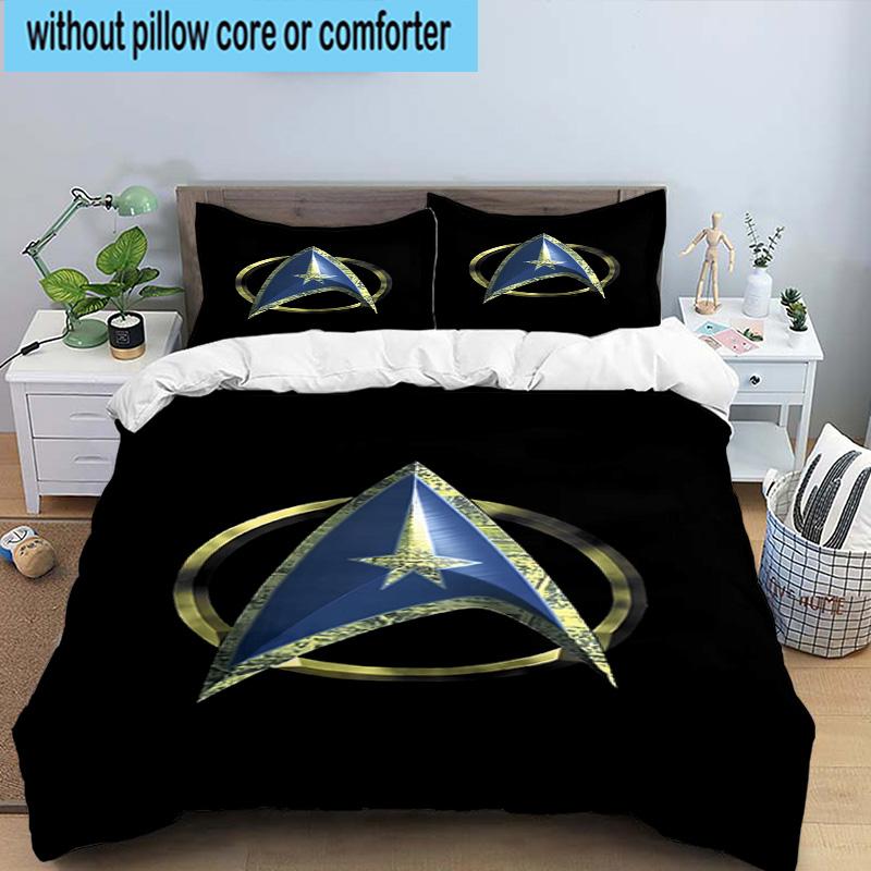 Starship Emblem 3pcs Bedding,Including 1pc Duvet Cover And 2pcs Pillowcases Perfect for Christmas,Ideal for Bedroom, Dormitory
