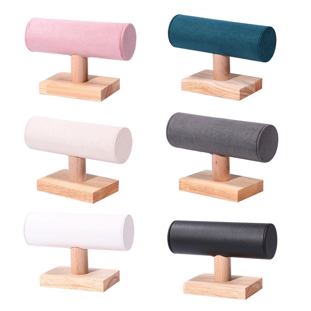 Деревянная подставка для браслетов Стильный держатель для ювелирных изделий Органайзер для хранения ювелирных изделий для браслетов-цепочек и браслетов-манжет Подставка для аксессуаров