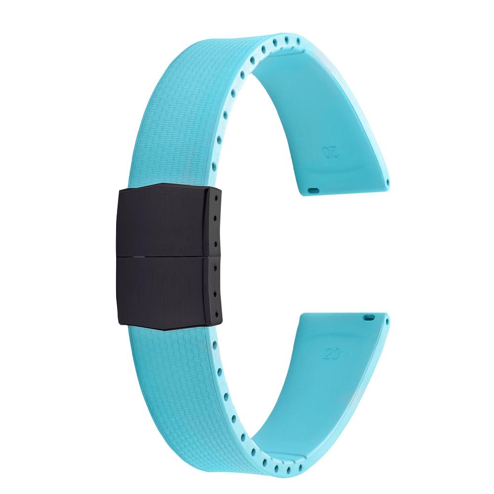 20 мм каучуковые ремешки Delugs CTS Fkm для часов с застежкой-бабочкой 4 цветов Уникальная текстура Быстросъемный ремешок для часов для брендовых часов