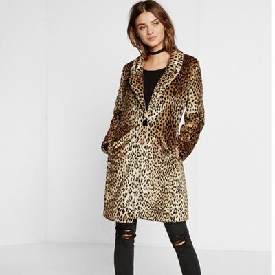 Осень и зима новая шуба из искусственного меха зимнее женское пальто леопардовый принт длинная шуба из искусственного меха