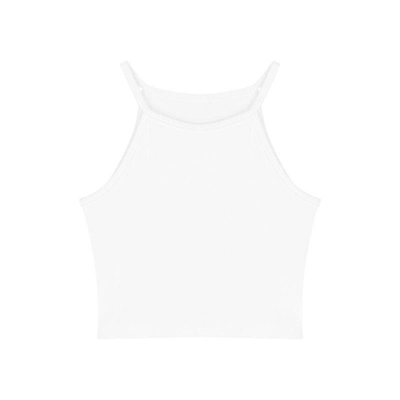 Pure Sexy Hot Girl Halter Halter Vest for Women In Summer Slim Fit and Sexy Outside and Inside Bottom Shirt Top