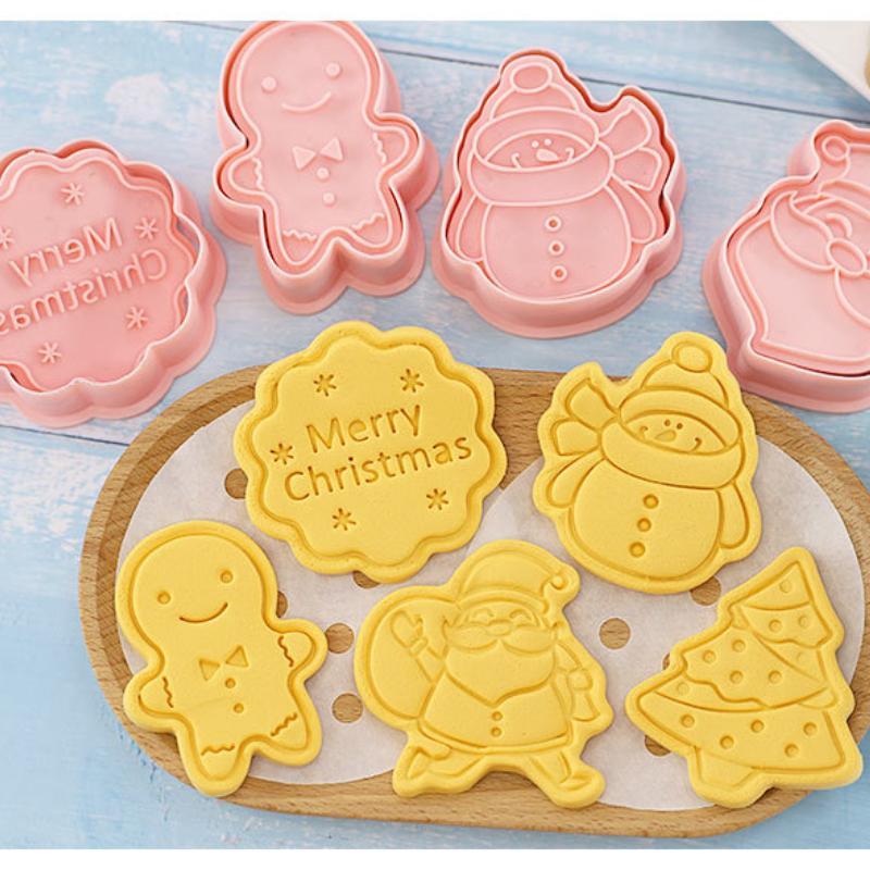 8 шт. формочки для печенья рождественский Санта-Клаус форма для печенья пластиковый штамп для печенья кондитерская кухня выпечка кондитерские инструменты