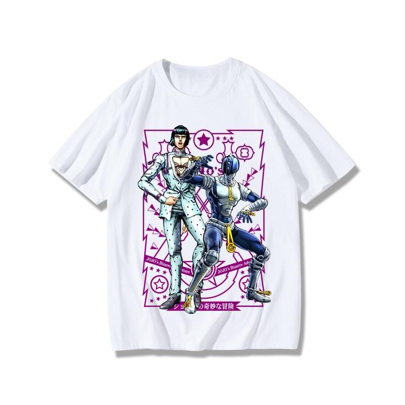 JoJos Bizarre Adventure Animation Derivatives TShirt Jotaro Kujo Star Platinum Kira Yoshikage Printing Mens and Womens Tops