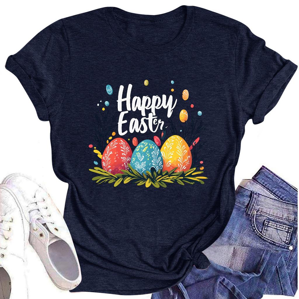 Женский топ с круглым вырезом, повседневный принт, футболка с короткими рукавами