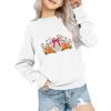 Kids' Fashion Loose-Fit Casual Long-Sleeve Christmas Print Oversized Crewneck Sweatshirt