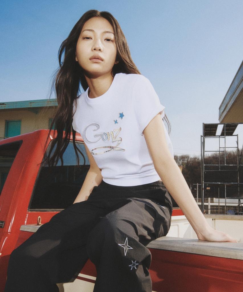 MARK GONZALES Women'S Gonz Applique Crop T-Shirt - White