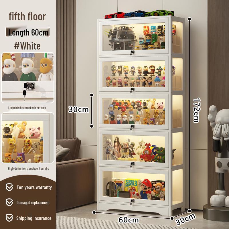 Акриловая стеклянная витрина с замком для игрушек и призов