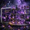 Holiday Gift for Magic Lovers Fantasy Advent Calendar Box with 24 Mini Acrylic 2D Ornaments, Christmas Countdown Kids Desktop Micro Landscape