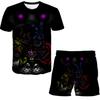 Summer Five Night At Freddy Clothing Suits 3D Printing Birthday Party Gifts Clothes Sets Boys Girls FNAF Cartoon Casual Outfits