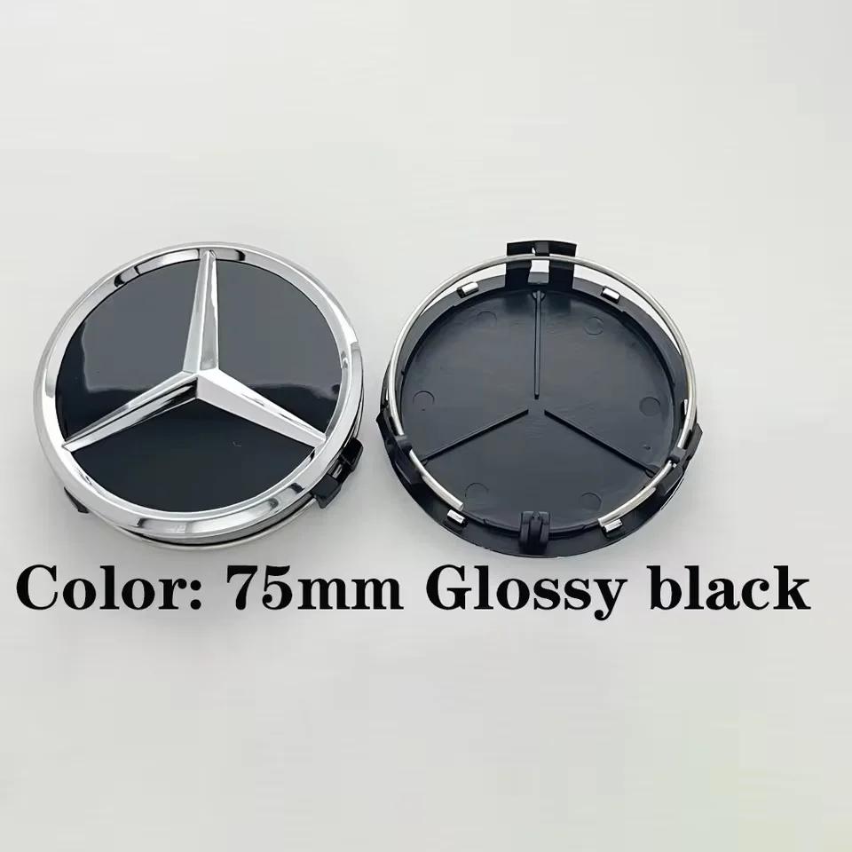 2025 Hot For Benz 4pcs Automotive Wheel Hub Center Cover Badge Modification Accessories Suitable for Mercedes Benz A C GLC GLA W