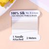 2# 0.45мм 10шт/пакет Ручной работы 100% Натуральный шелковый шнур Веревка с бисерной шелковой нитью Игольный конец Шелк для изготовления DIY ювелирных изделий