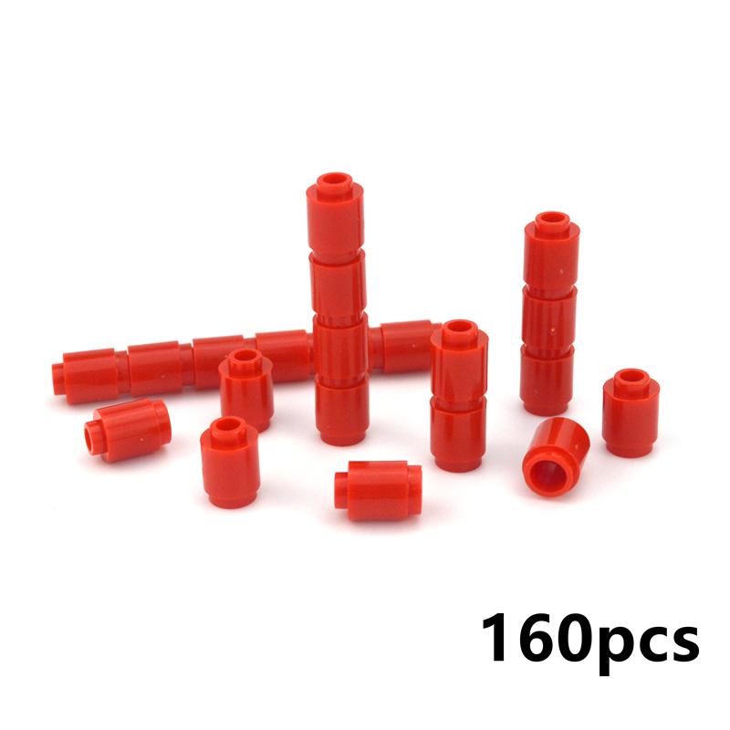 160 шт. Строительные блоки MOC 1x1 Круглый кирпич Цилиндр Детская игрушка Кирпичики Часть 3062 Город Друзья Аксессуары