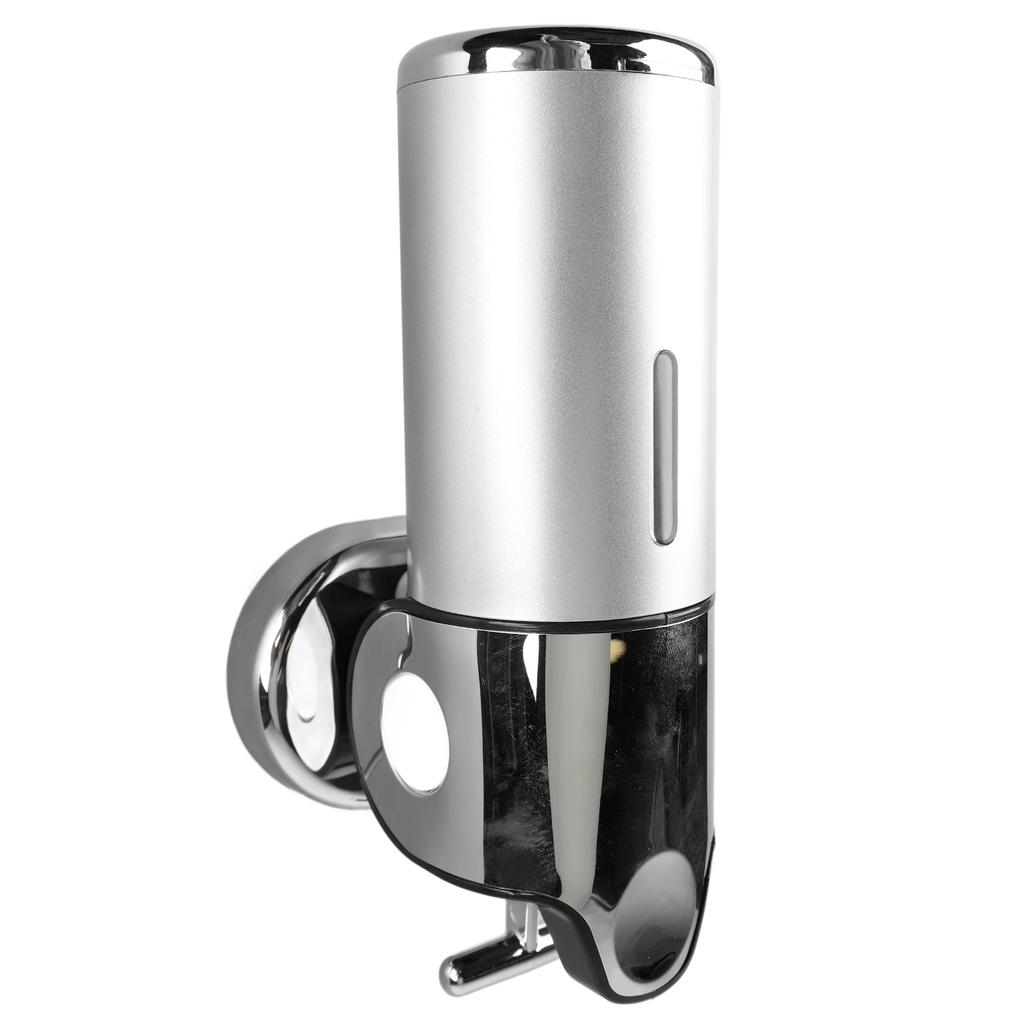 Wall Mounted Soap Dispenser Silver ABS Conditioner Body Wash Dispenser 500ml Soap Liquid Holder for