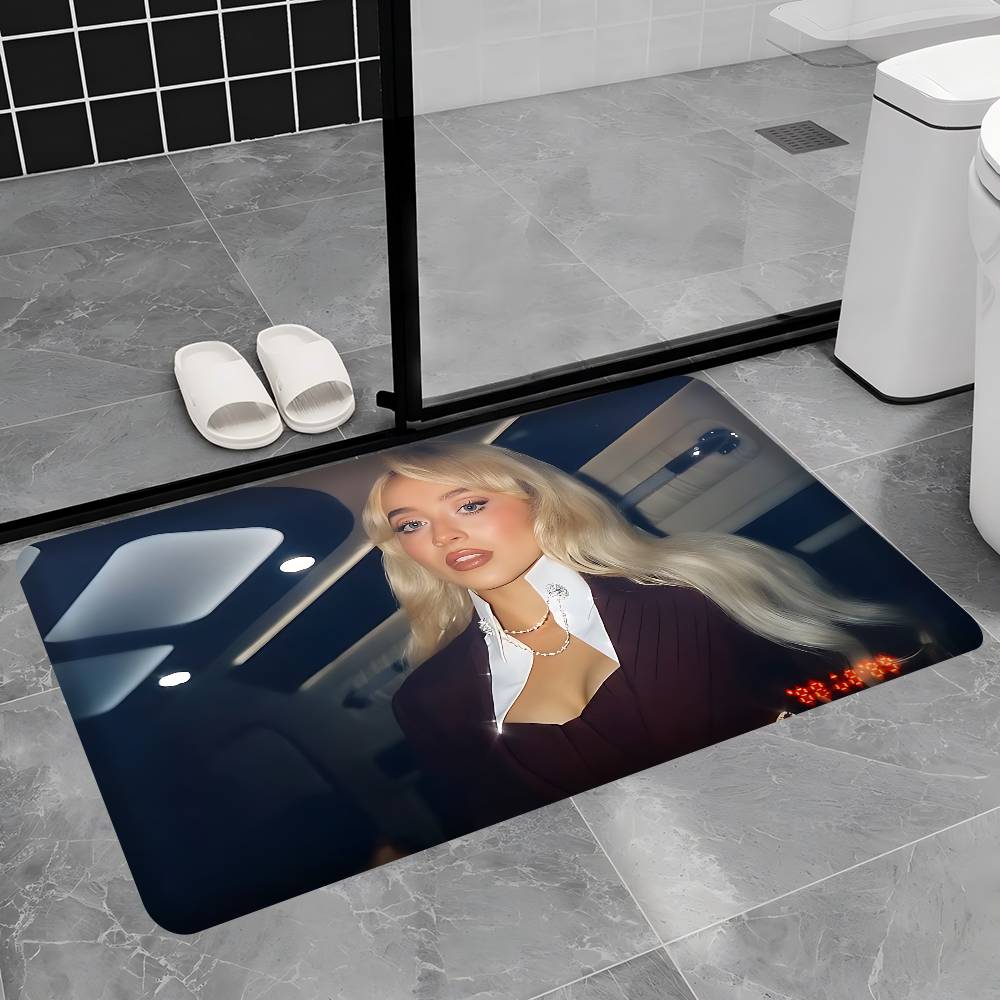 Singer S-Sabrina Carpenter Hallway Carpet Non-Slip Laundry Room Mat Laundry Decor Balcony Child Living Room Bedside Area Rugs