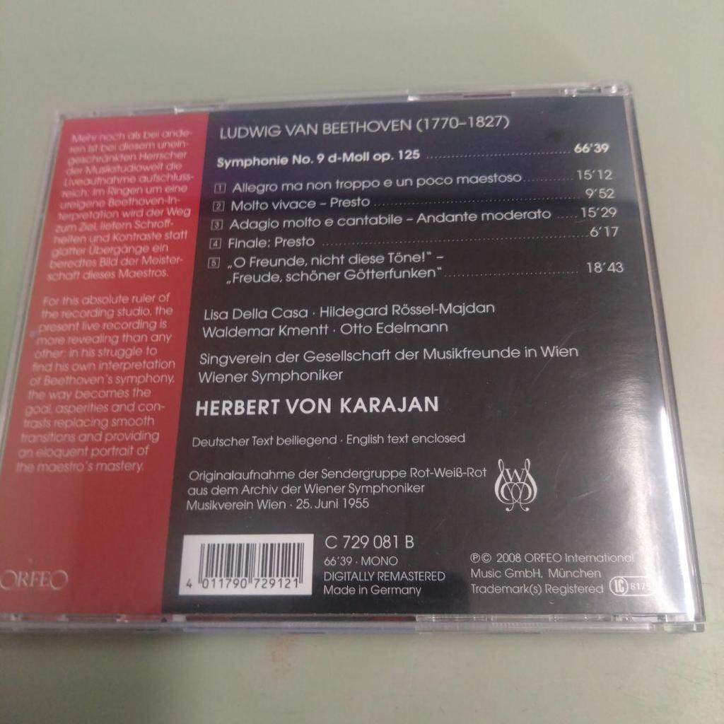 [ИСПОЛЬЗОВАН] Бетховен: Симфония №. 9 «С хором» Караян/VSO Vienna Musikverein c…