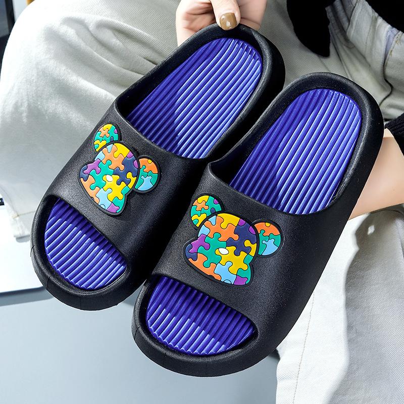 Летние модные парные тапочки на толстой платформе 4 см, мужские пляжные удобные мягкие нескользящие цветные женские шлепанцы