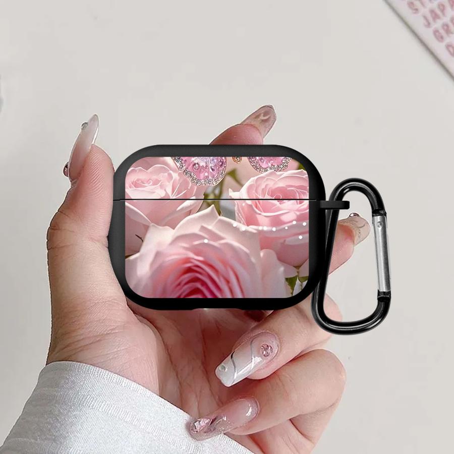 Розовые Цветы Чехол Для Airpods Pro2 4 1 2 Pro 3 Pro3 Чехлы Для Наушников Обложка