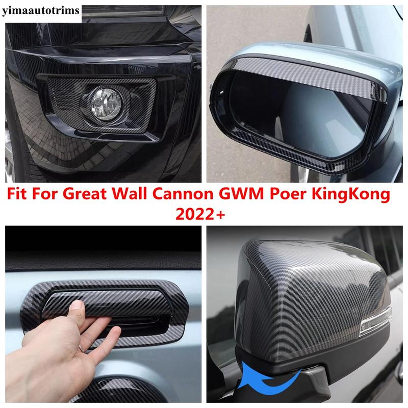 Rear Door Handle / Front Fog Light / Rearview Mirror / Rain Eyebrow Cover Trim For Great Wall Cannon GWM Poer Kiong