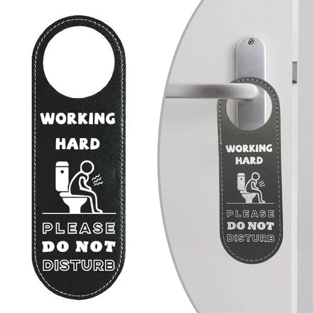 Bathroom Door Sign Do Not Disturb Sign For Washroom Modern Decorative Style Sleek Design Strong PU Material For Bathroom