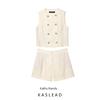 Kaslead Новая женская одежда Западный стиль Смешанный Двубортный Жилет Жилет Шорты 3547709 3528709