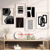 Черно-белый абстрактный постер принт холст живопись минималистичный современный нейтральный настенный арт картина для гостиной домашний декор