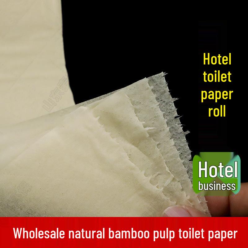 Туалетная бумага натурального цвета из бамбуковой мякоти - Маленькие рулоны для гостевых комнат