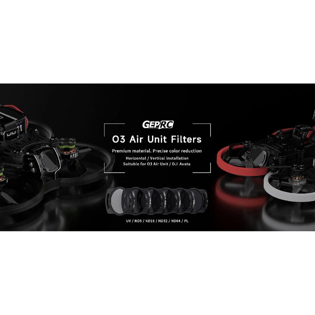 GEPRC O3 Air Unit ND Filters lens ND8 ND16 ND32 CPL Lens Filter Set Aluminium Alloy Frame for O3 Air Black Action Camera CPL Len