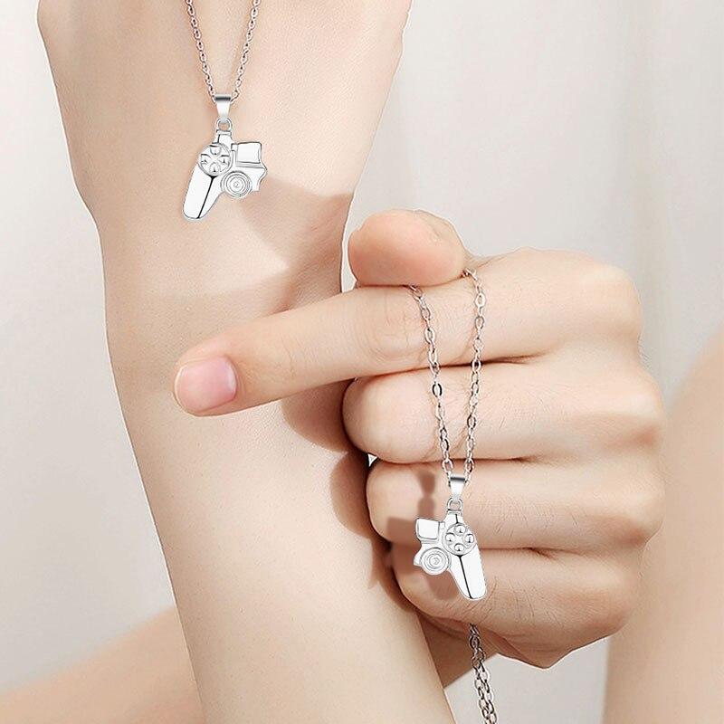 Модный новый игровой контроллер, парное ожерелье, пара магнитных камней, мужское и женское ожерелье с подвеской на День святого Валентина, подарок