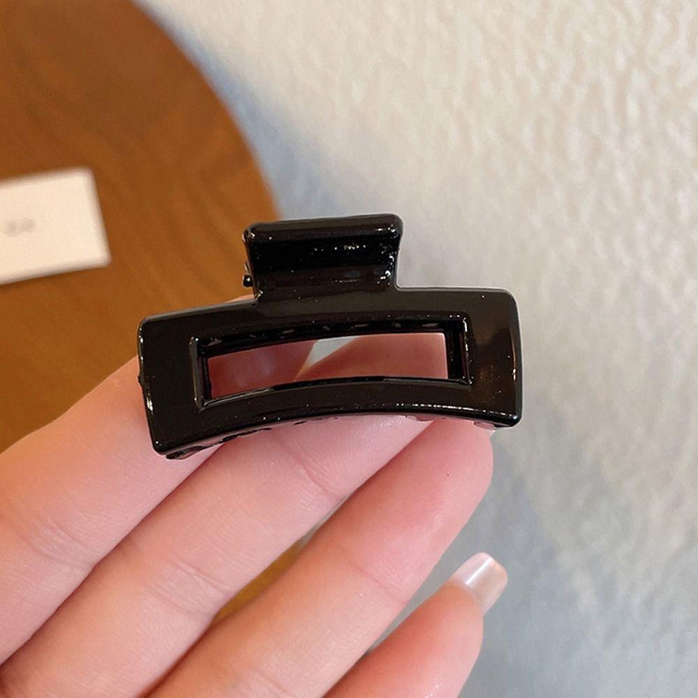 Прямоугольная прозрачная заколка-акула, маленькая полая заколка для волос, модная мини-заколка для волос, ежедневная