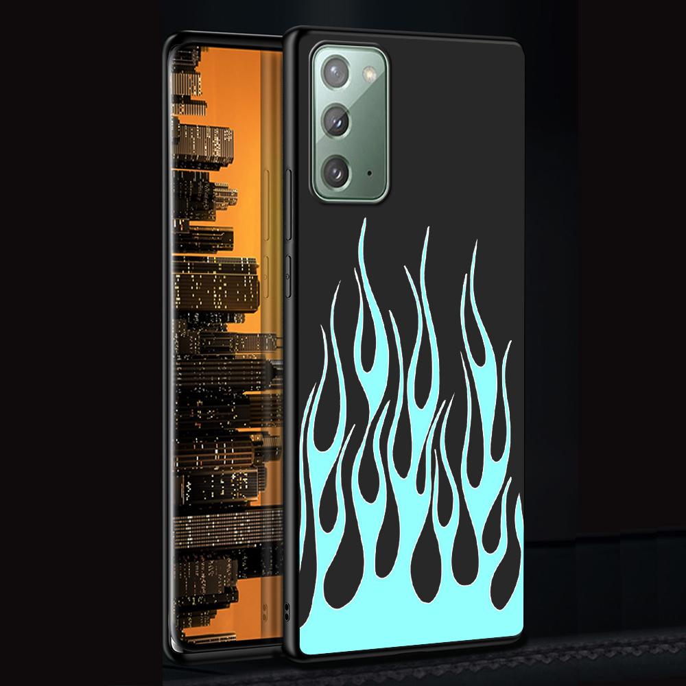 Крутой зеленый красный чехол для телефона Flame Fire для Samsung Galaxy Note 20 Ultra 10 Lite 9 8 S22 Plus M31 M30s M11 M12 M21 TPU черный чехол