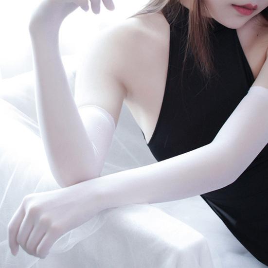 1 пара перчаток из тонкой сетки, прозрачные сценические перчатки для выступлений на пилоне, полные пальцы, дышащие, мягкие, противоскользящие, однотонные, свадебные перчатки для невесты