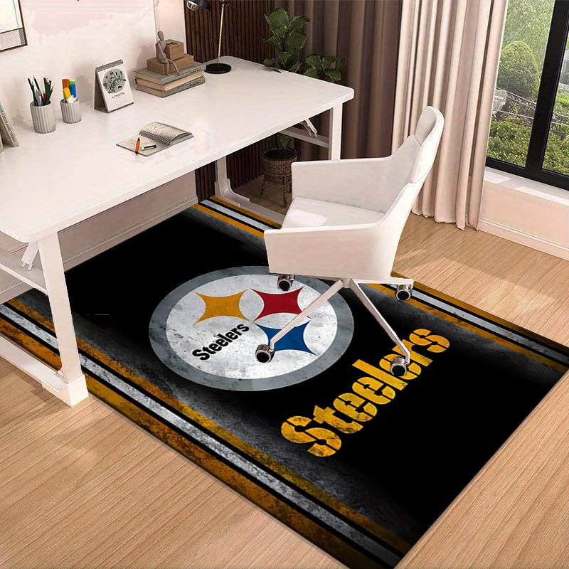 Pittsburgh Steelers Logo Area Rug for Office, Chair Rug, Decorative Carpet Livingroom Mat, Large Size Fan gifts Christmas gifts