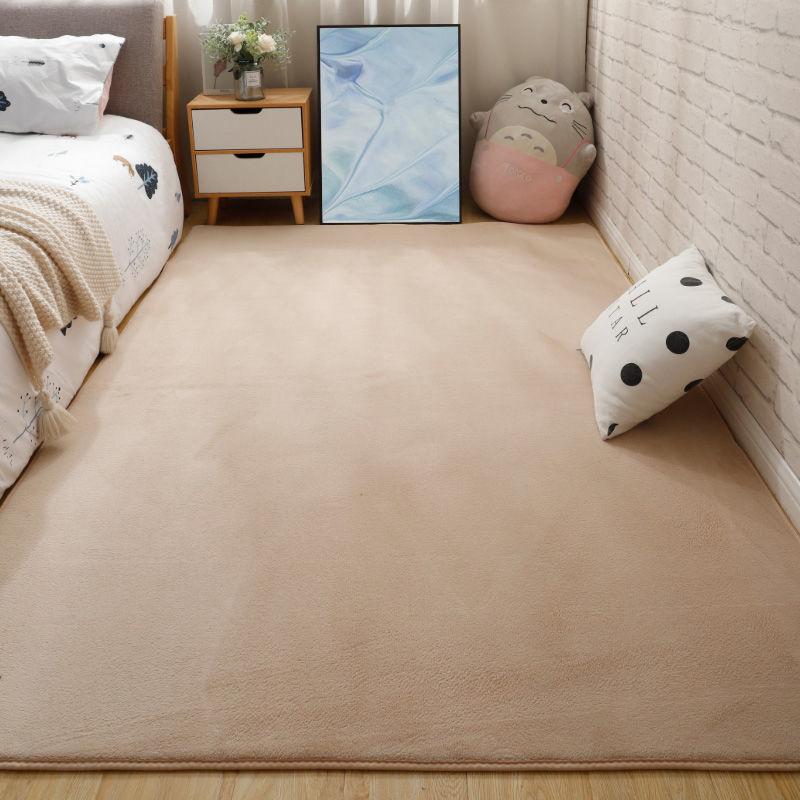 Большие ковры для современной гостиной, однотонный толстый ковер из кораллового бархата, скандинавский пушистый напольный прикроватный коврик, татами, коврик для ползания