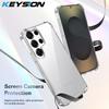 KEYSION Противоударный прозрачный чехол с четырьмя усиленными углами для Samsung Galaxy S23 S24 S25 Ultra S25+ S23 S24 FE Чехол для телефона из ТПУ+ПК