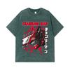 275 GSM Washed T-shirts 100% Cotton Chainsaw Man V47 Denji Print Unisex Heavy Cotton T Shirt