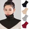 Fake Collar Elastic Reusable Solid Color Thickened Warm False Collar Versatile Decorative Scarf Daily Wear